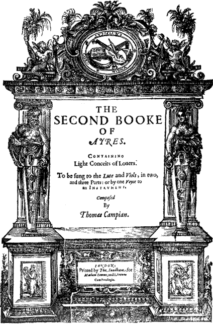 Title-page for the Second Part of Two Bookes of Ayres