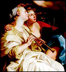 Battoni (1708-1787). Euterpe and Urania.