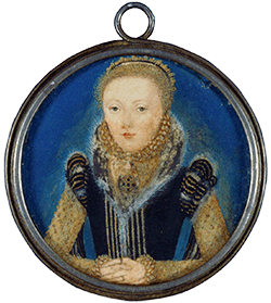 Miniature Portrait of Queen Elizabeth I c. 1565. attr. to Levina Teerlinc