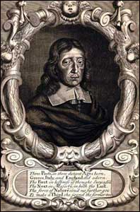 Portrait frontispiece of Milton with Dryden's lines in the 1688 Tonson edition of 'Paradise Lost'