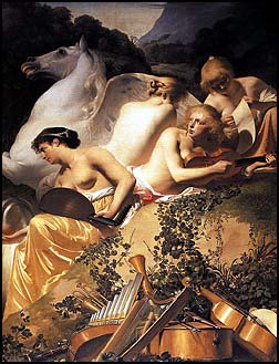 Everdingen. Four Muses and Pegasus on Parnassus c.1650