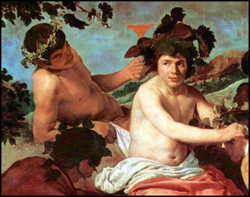 Diego Velazquez. Los Borrachos (The Triumph of Bacchus), 1629. Detail.