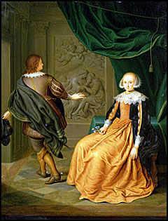 Gerard Wigmana. Cavalier Taking Leave of a Lady. Late 17th century.