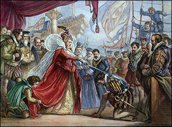 Queen Elizabeth Knighting Sir Francis Drake