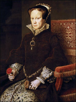 Portrait of Queen Mary I Tudor by Antonio Moro (Anthonis Mor), 1554. The Prado.